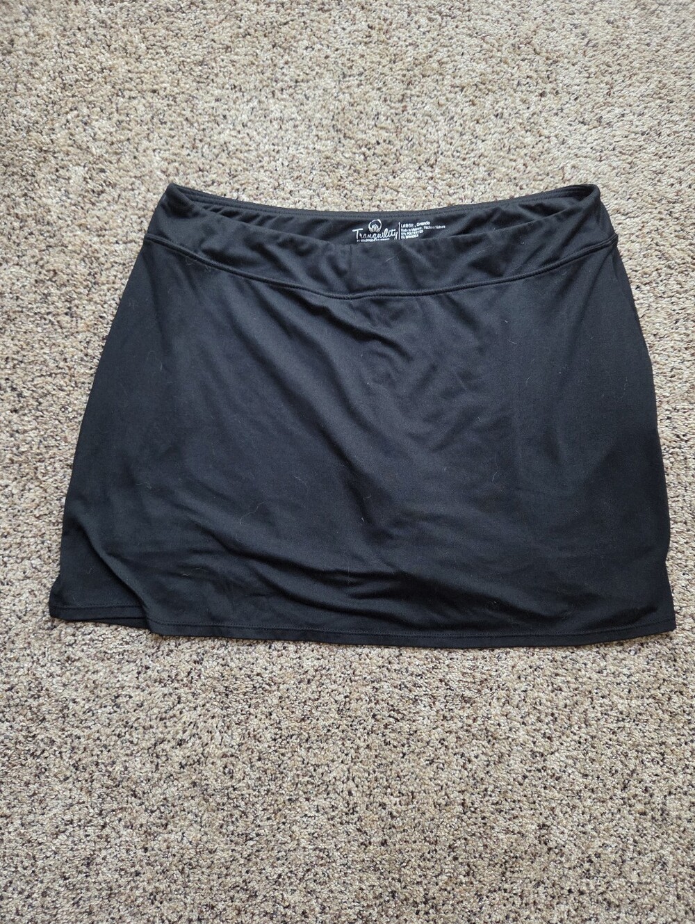 Black Pull-On Mini Skort Active Skirt Size Large